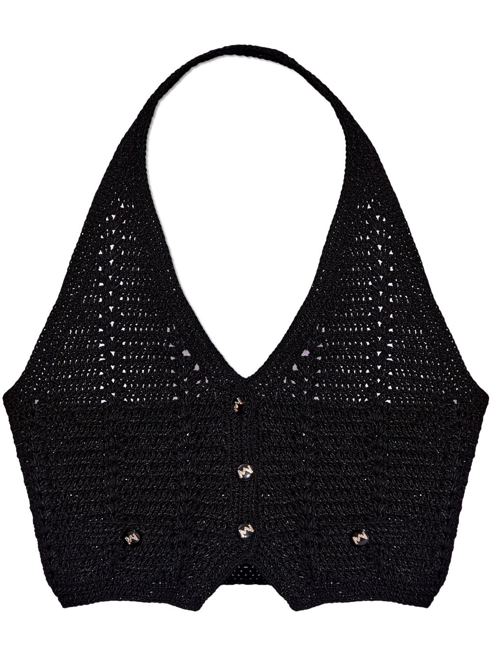 Tya crochet vest - Black