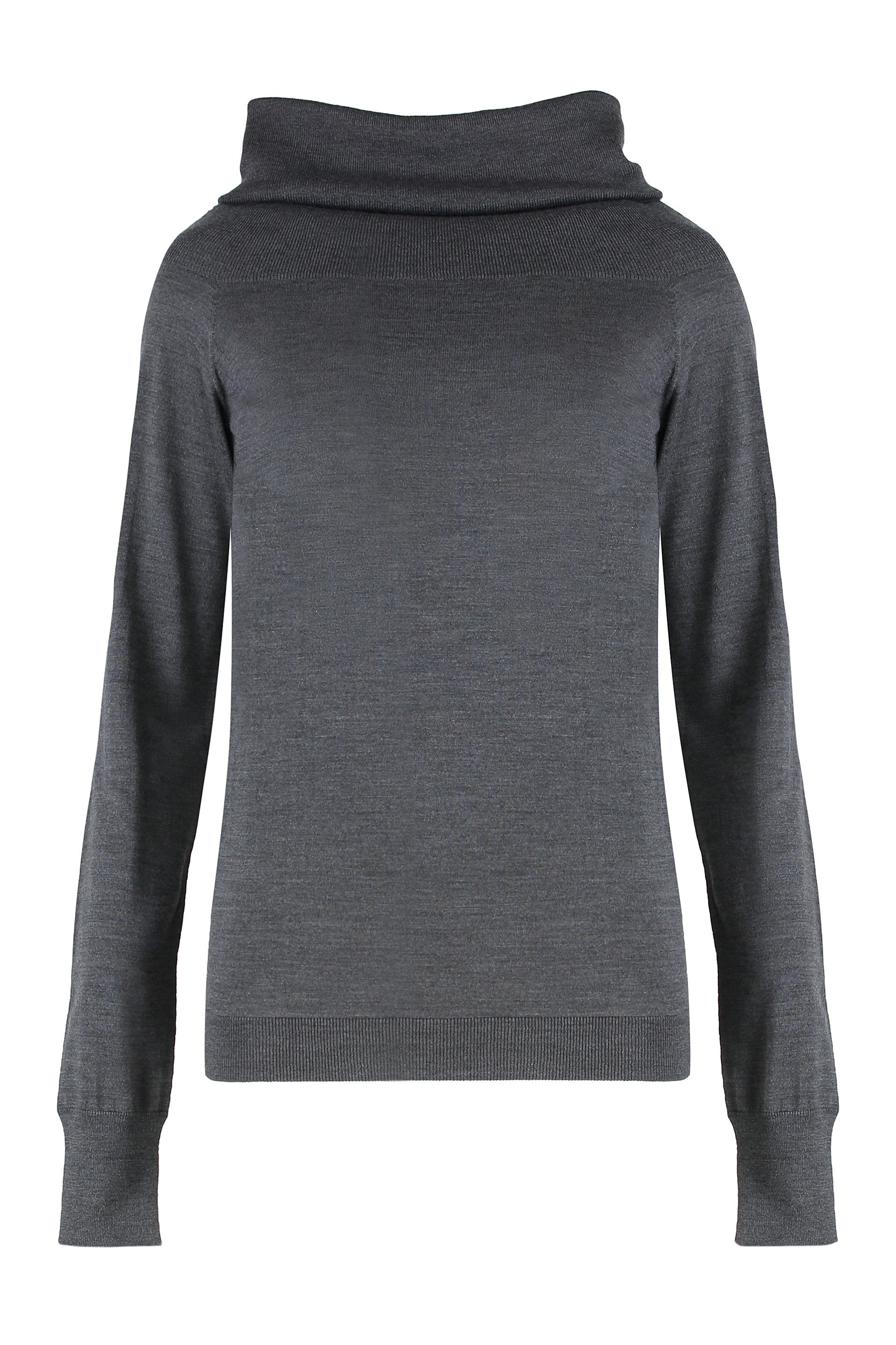 Ribbed Virgin Wool Turtleneck Sweater