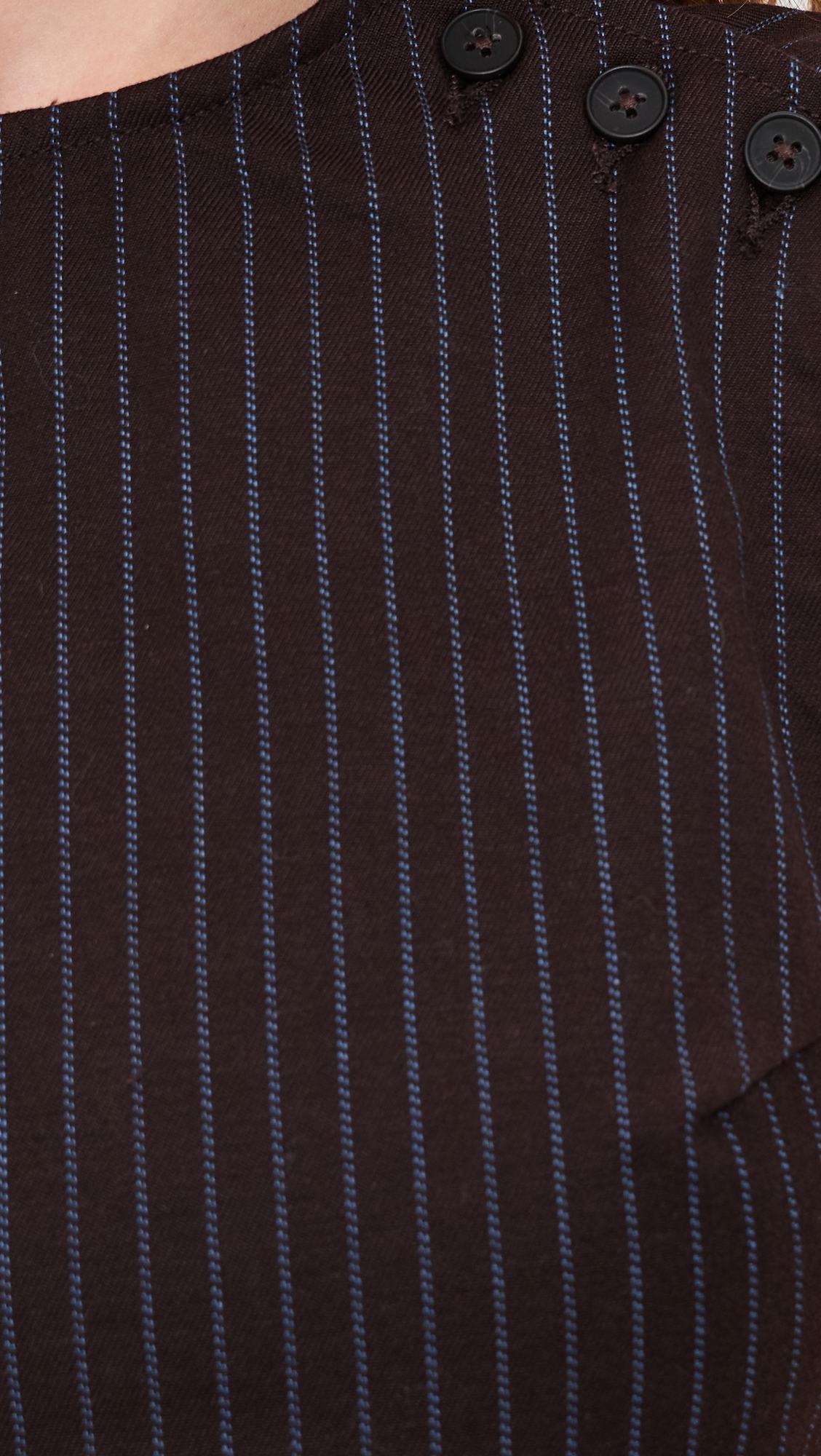 Tailored Top Brown/Blue Stripe