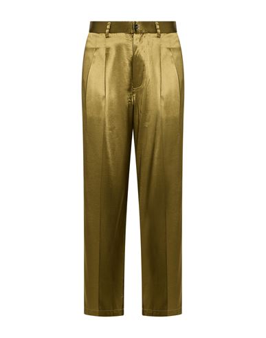 Man Pants Lime green Size 34 Viscose