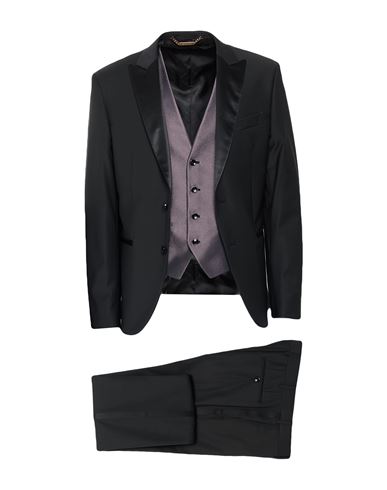 Man Suit Black Size 42 Polyester, Virgin Wool, Lycra