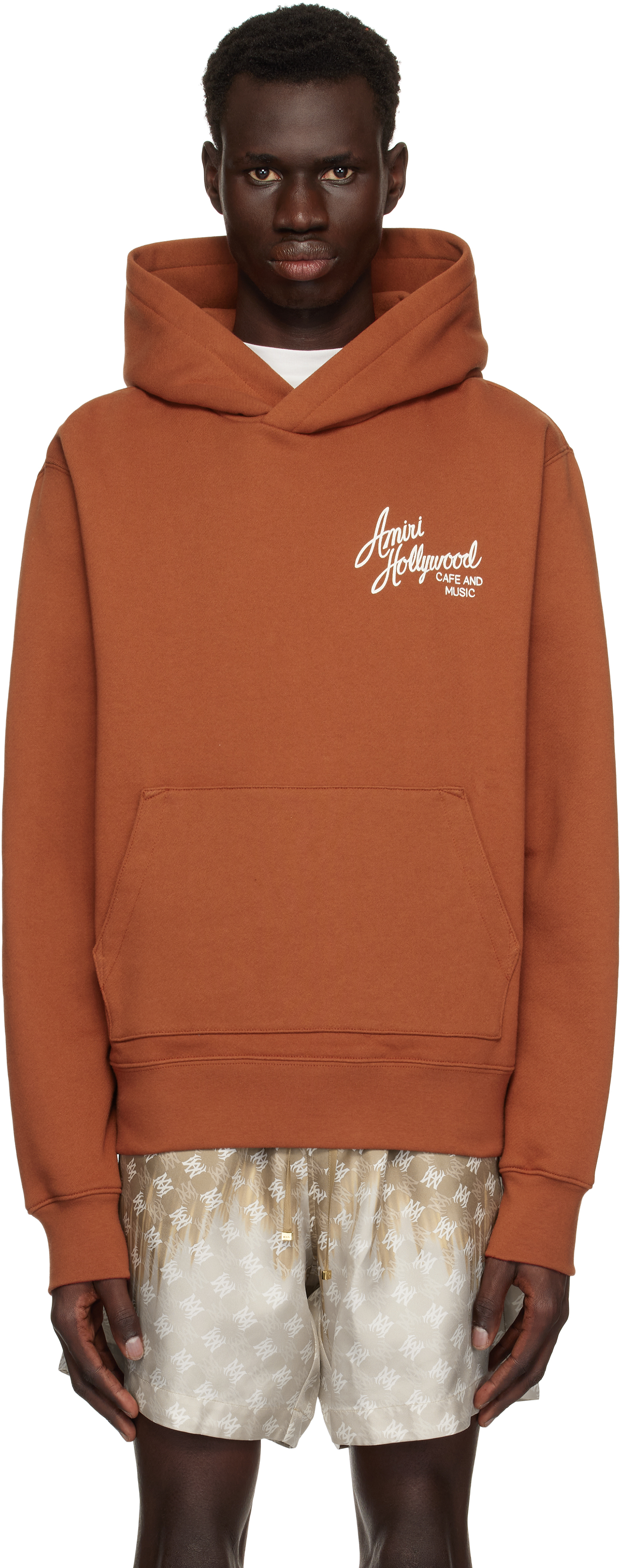 AMIRI Orange 'Amiri Hollywood' Hoodie