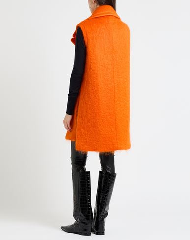 Woman Coat Orange Size 8 Mohair wool, Wool, Polyamide