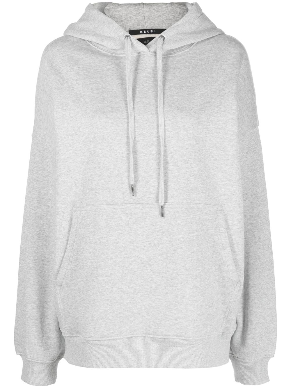 Melange boyfriend-cut hoodie