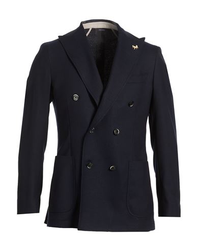 Man Blazer Midnight blue Size 40 Virgin Wool, Polyester, Elastane