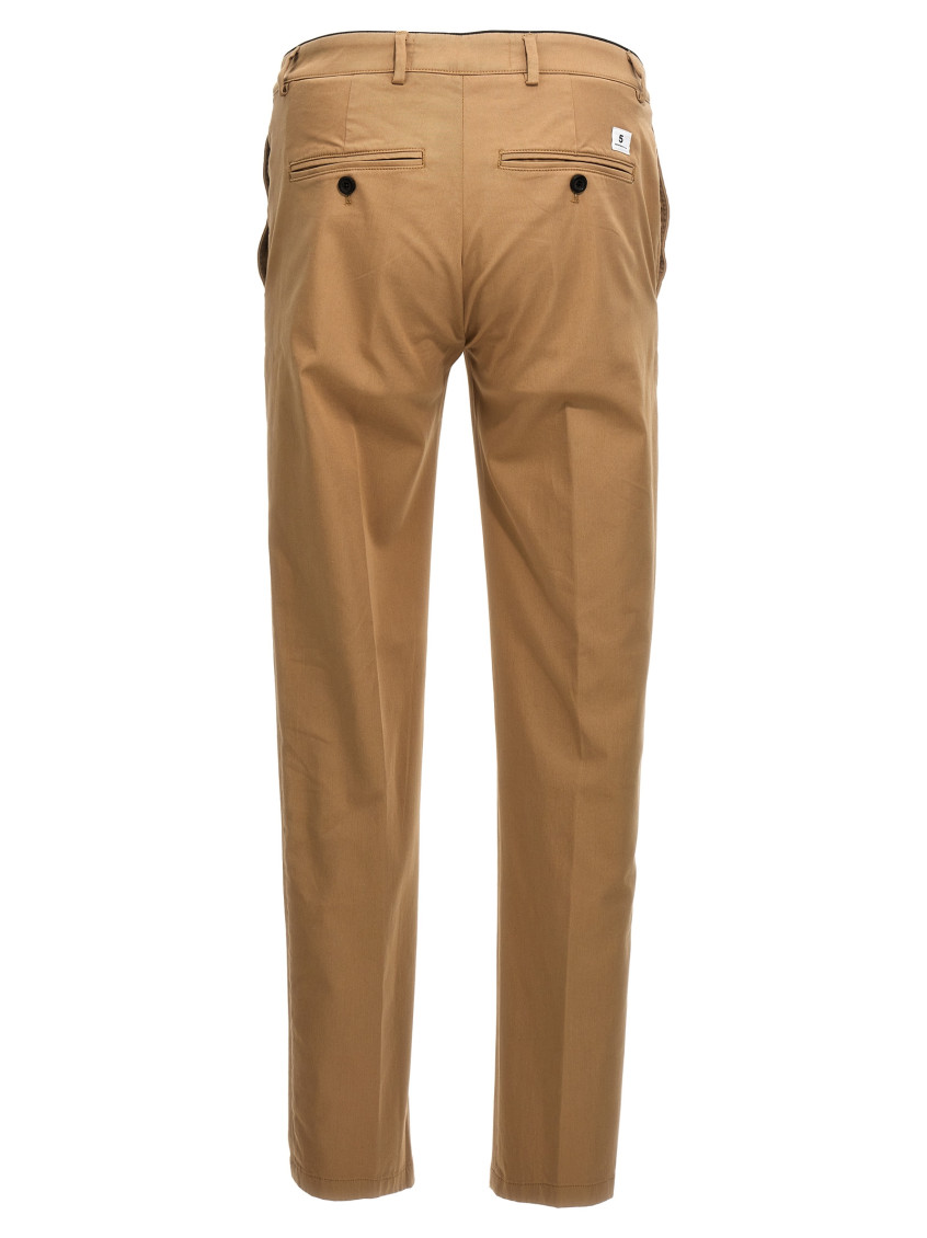 -Mike Pantaloni Beige-Uomo