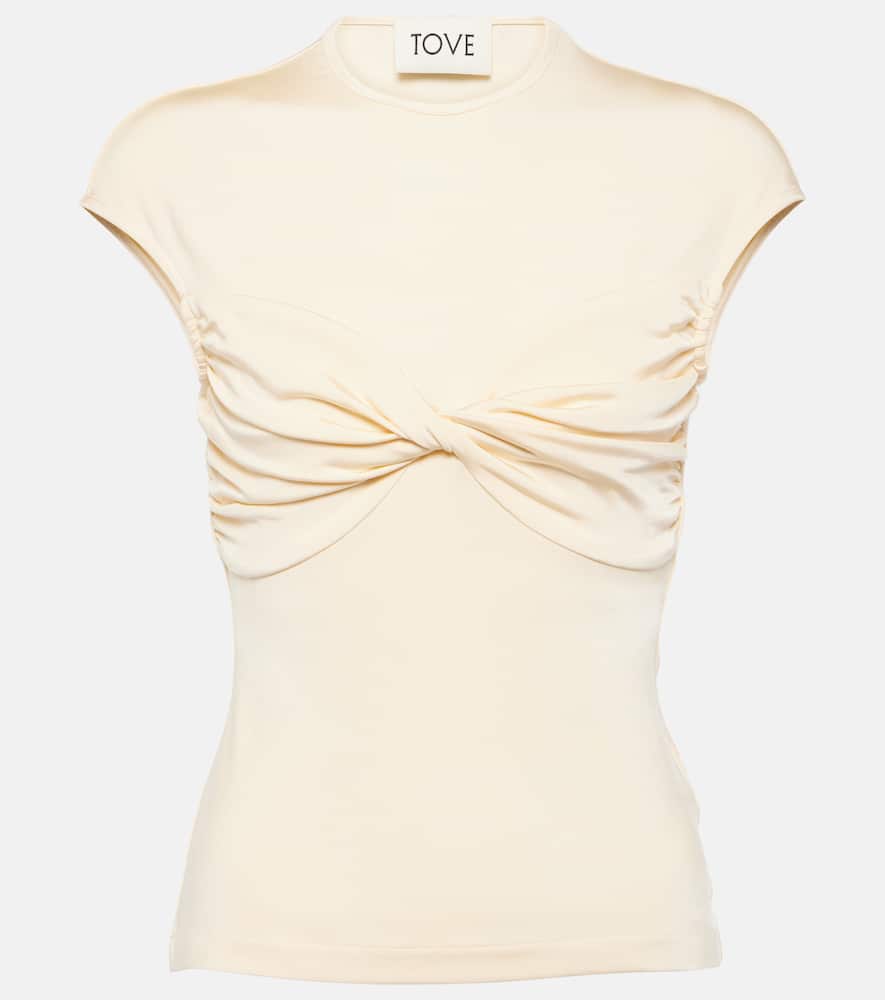 Paola gathered jersey top