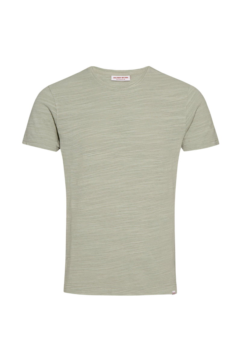 Textured Cotton Crewneck T-shirt — Gray