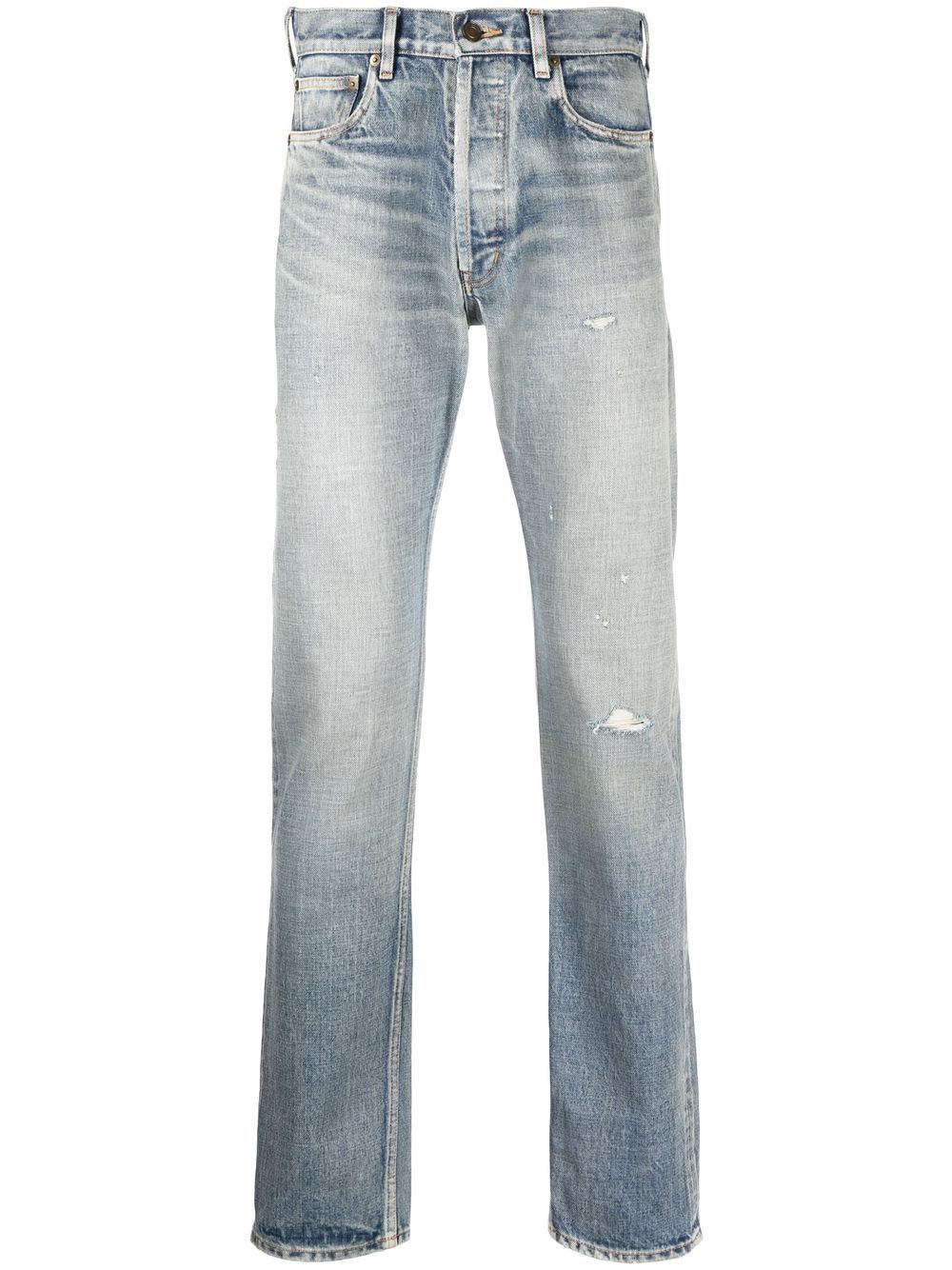 Mid-rise straight jeans - Blue