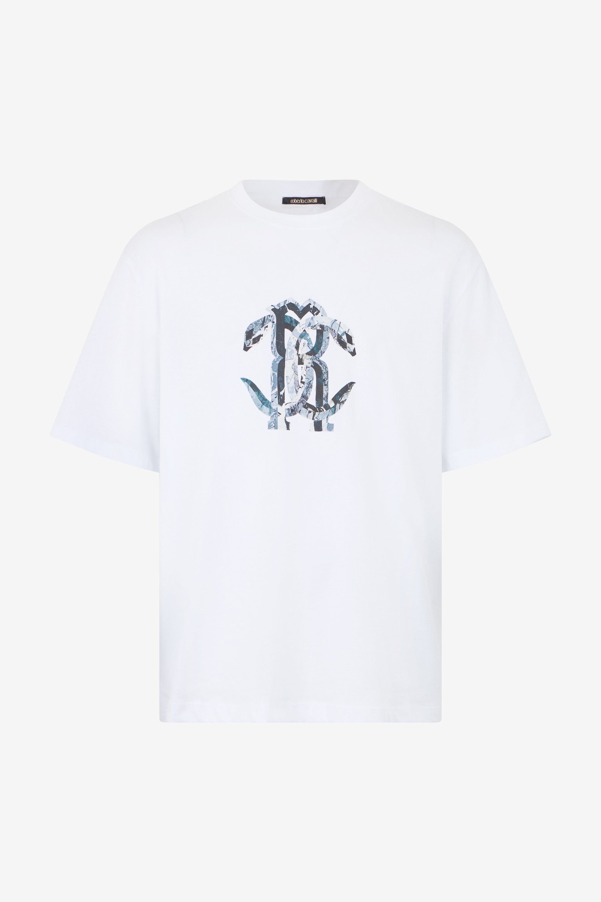 White T-shirt With Logo - Male T