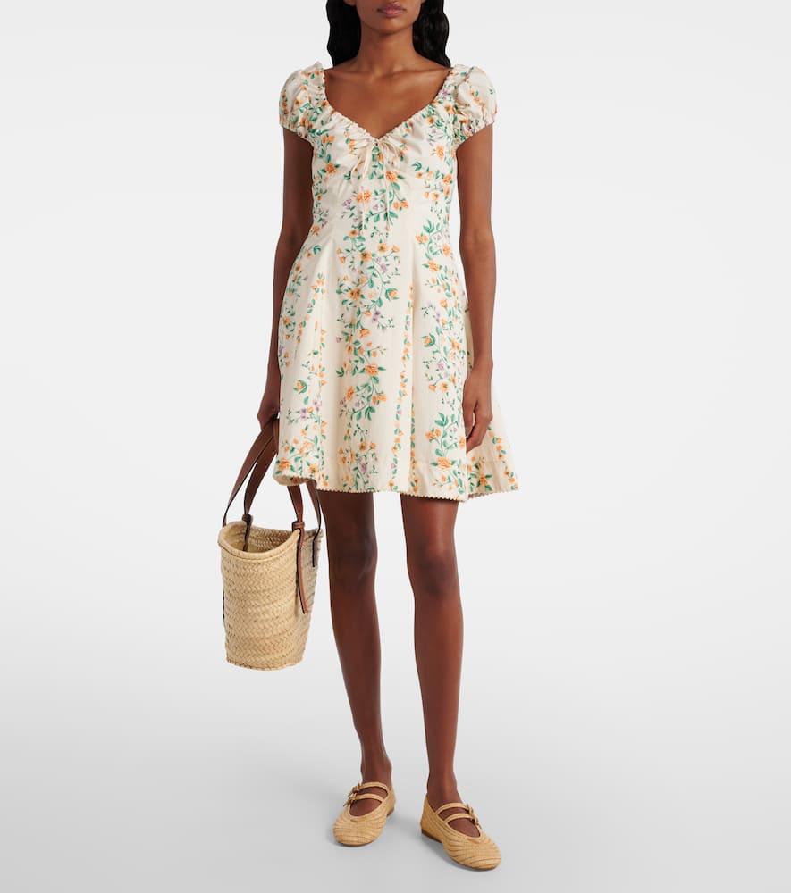Mati floral cotton poplin minidress