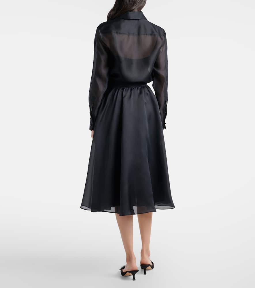 Calle silk midi skirt