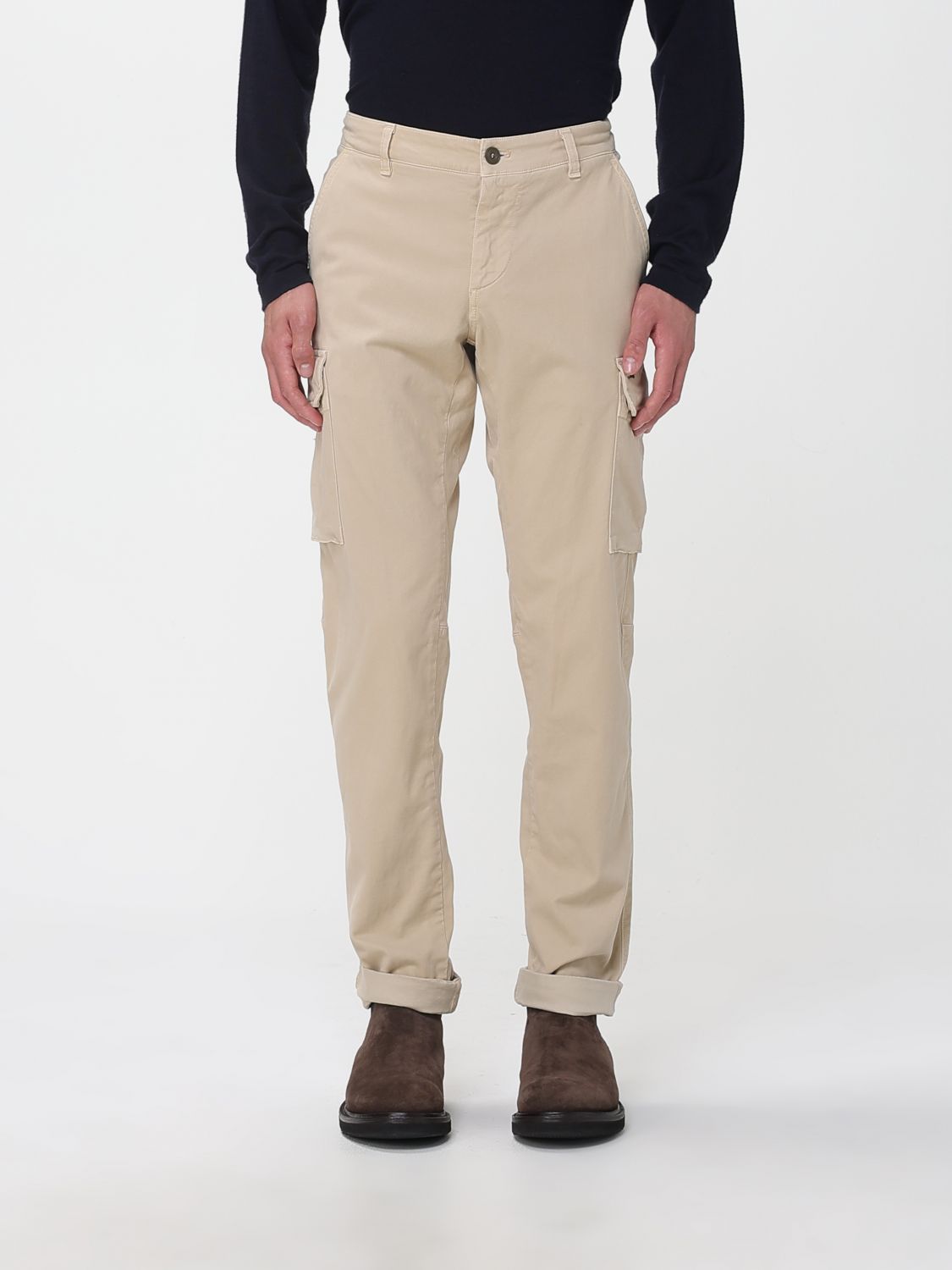 Pants Men color Yellow Cream