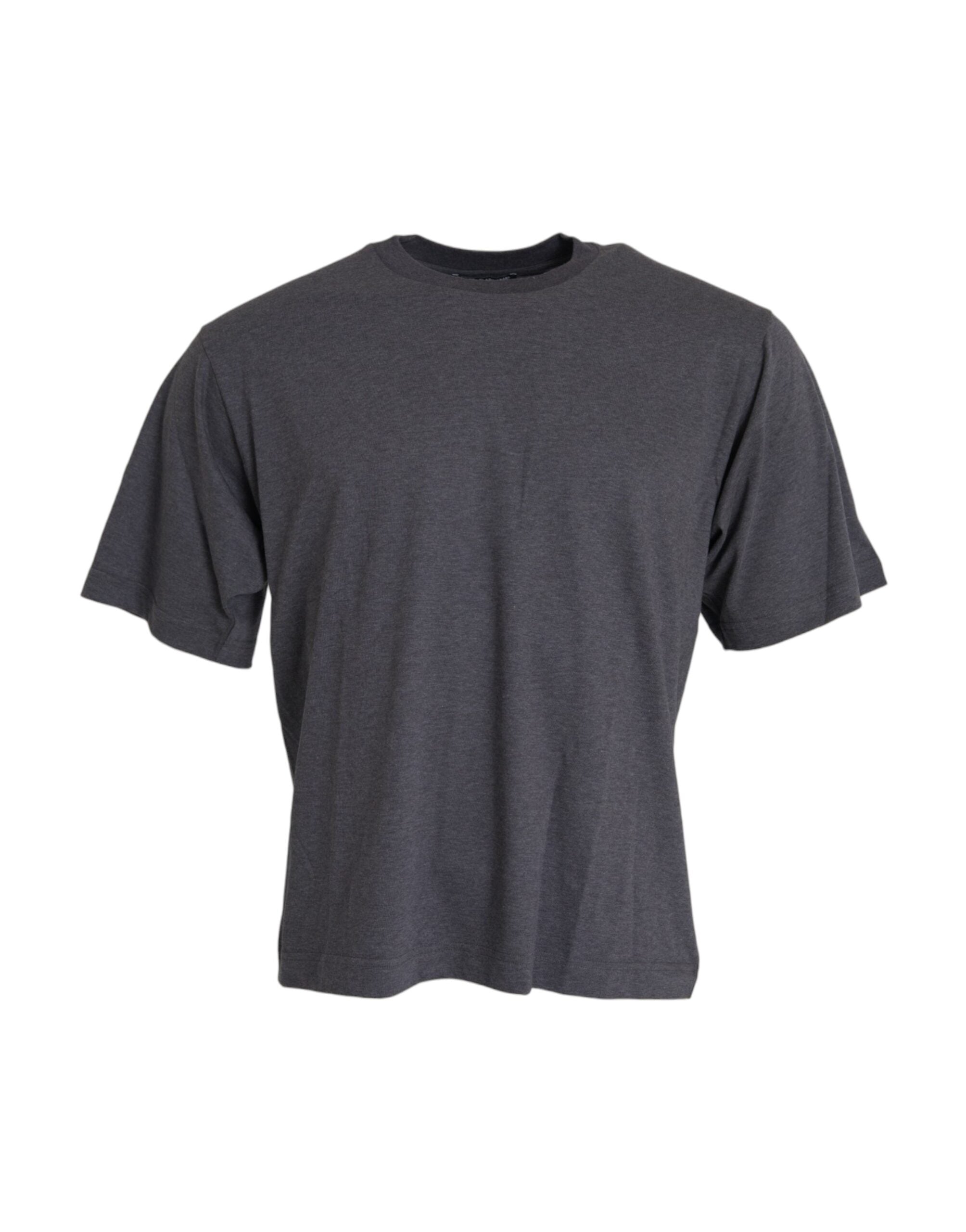Cotton Round Neck T-Shirt — Gray