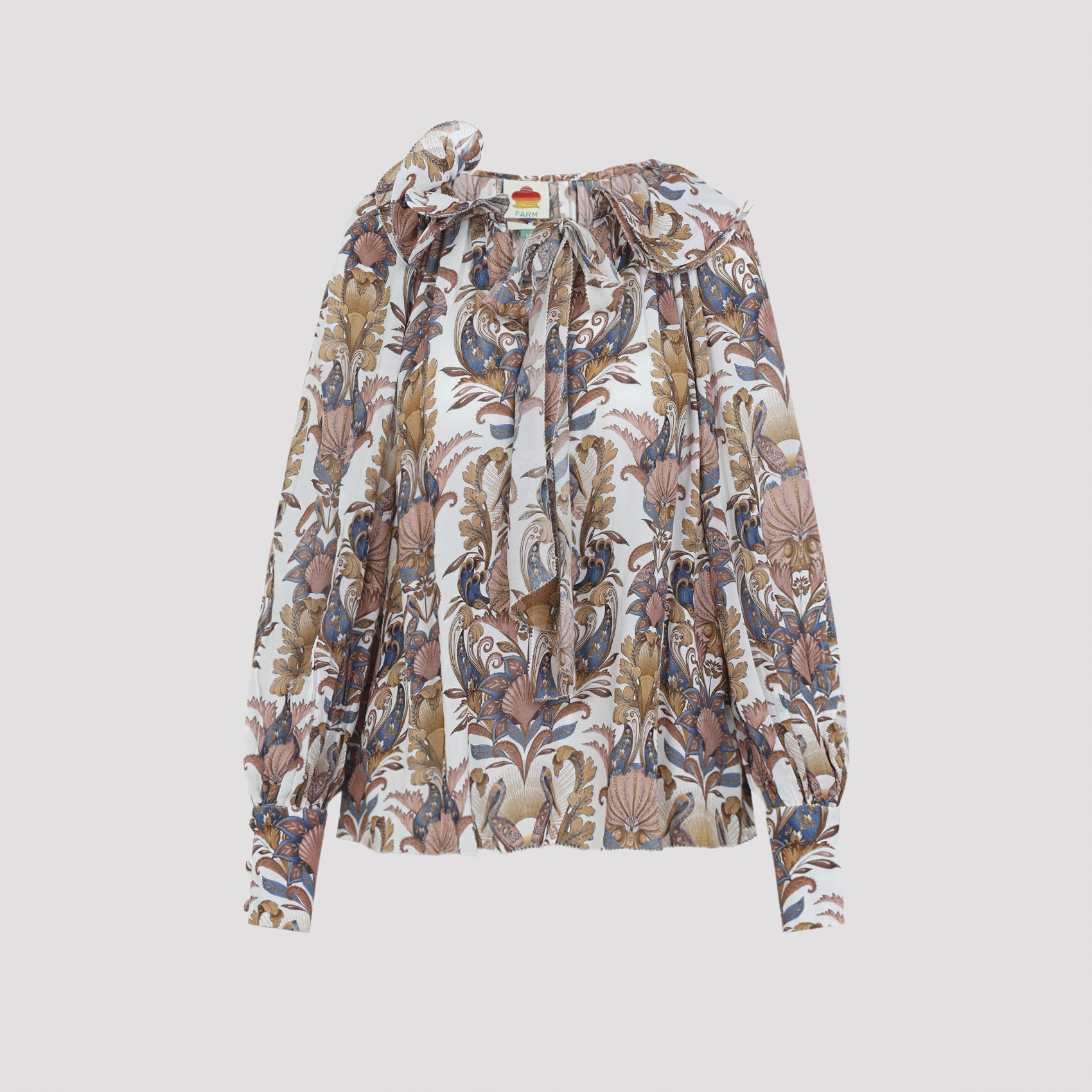 Delicate Flowers Stripes Blouse