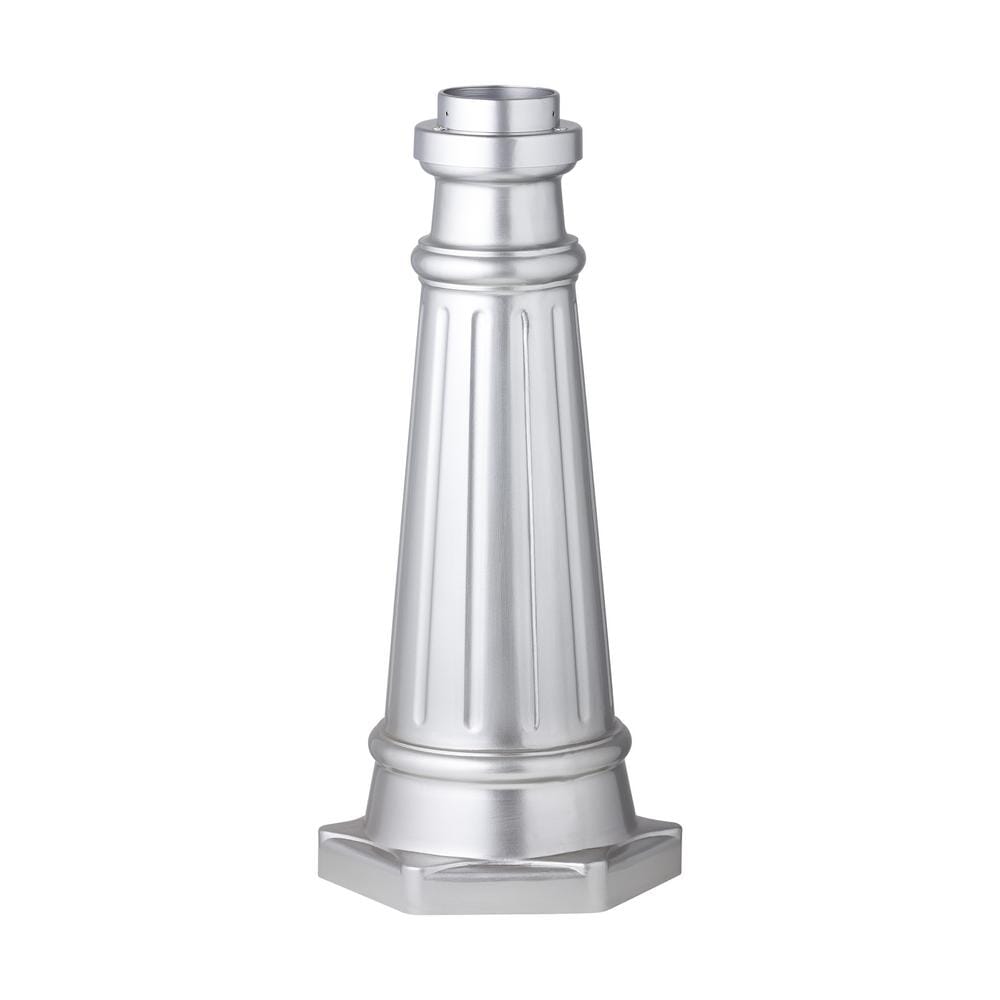 Painted Brushed Steel Post Mount Base from the Outdoor Post Base Collection