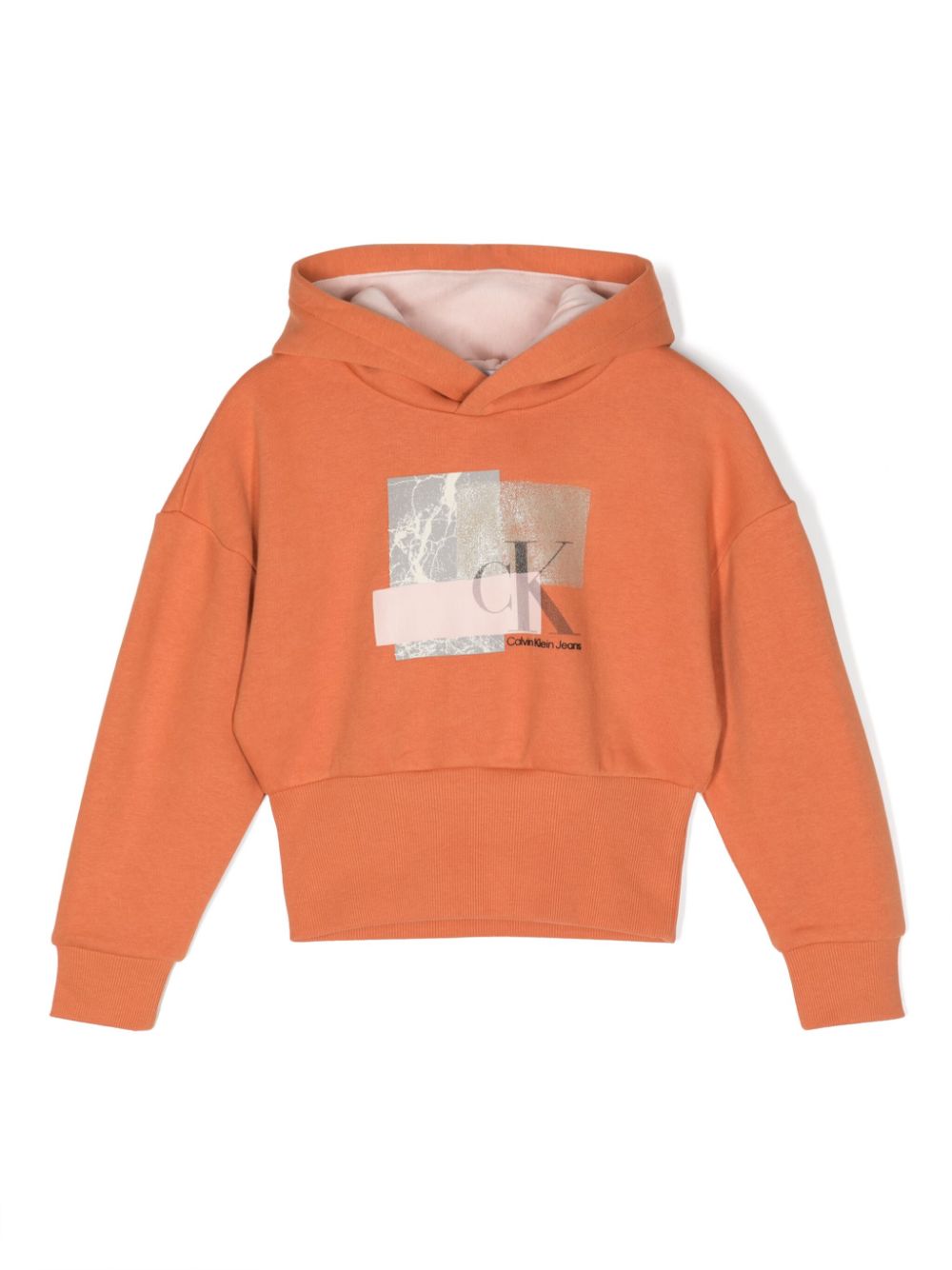 Graphic logo-print hoodie - SEC Orange
