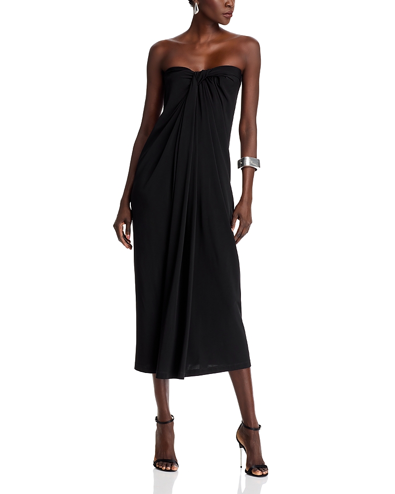 Twist strapless maxi dress - Black