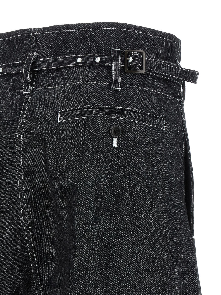 High Waist Jeans Black Cotton - Women