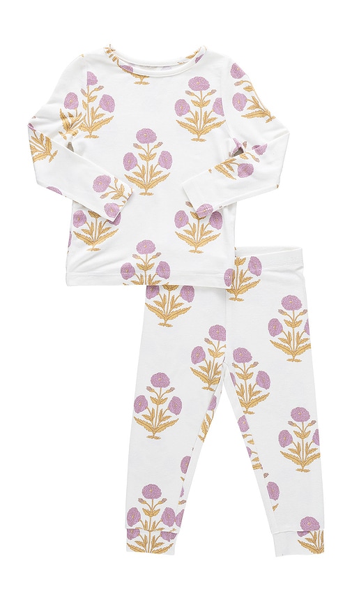 Pink Chicken Kids Bamboo Pj Set in Beige. - 3 also , 4