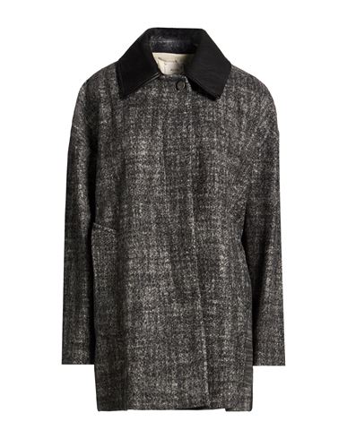 Crème Woman Coat Charcoal Size 4 Wool, Polyamide