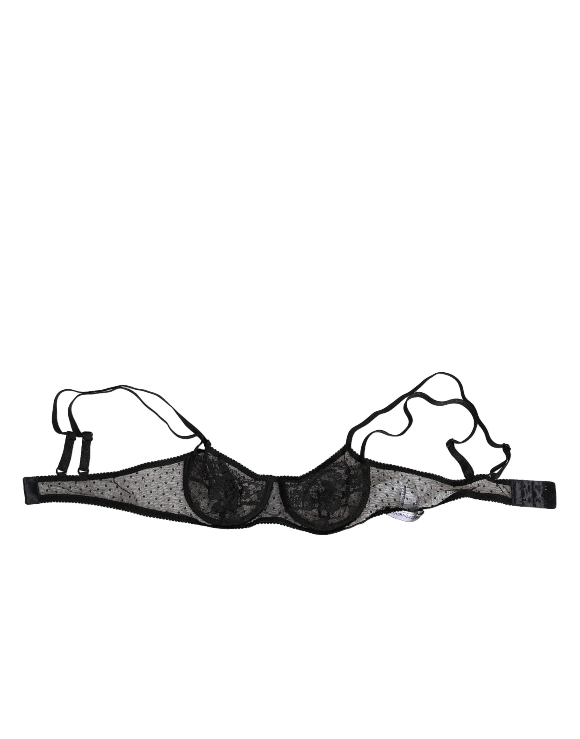 Black Floral Underwired Balconette Bra Underwear Co+pa+vi Clothing