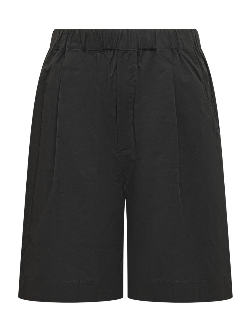 Black Solid Shorts