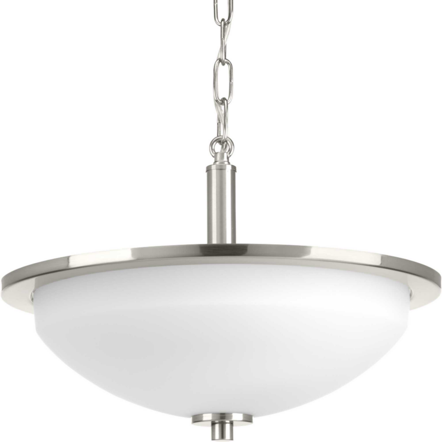 Brushed Nickel Two Light Semi-Flush Convertible from the Replay Collection