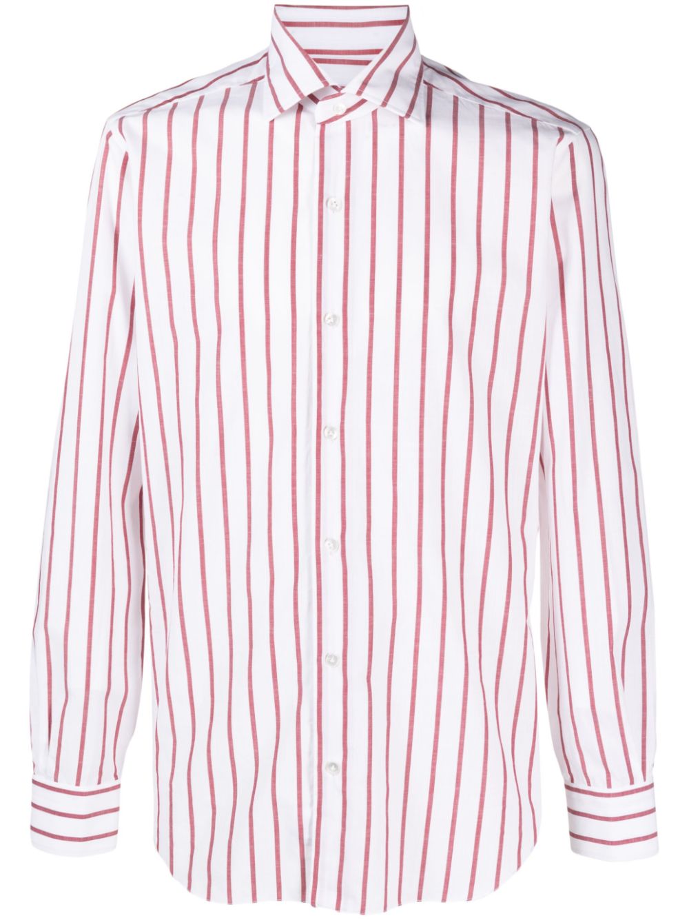 Stripe-print cotton shirt - Red