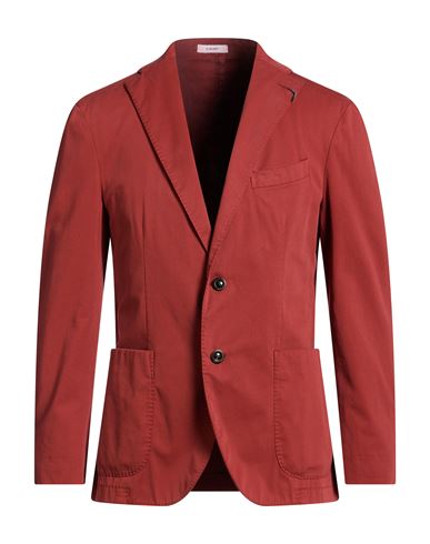 Man Blazer Brick Size 40 Cotton, Elastane
