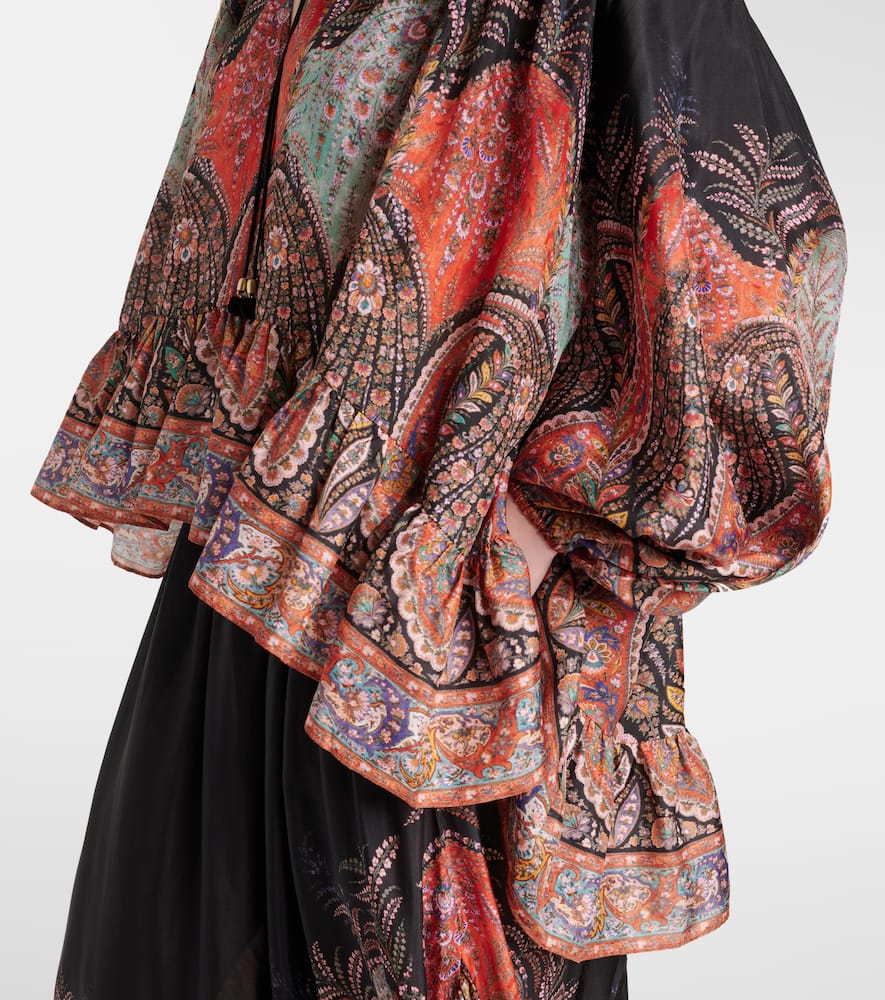 Zimmermann Rhiannon ruffled silk top