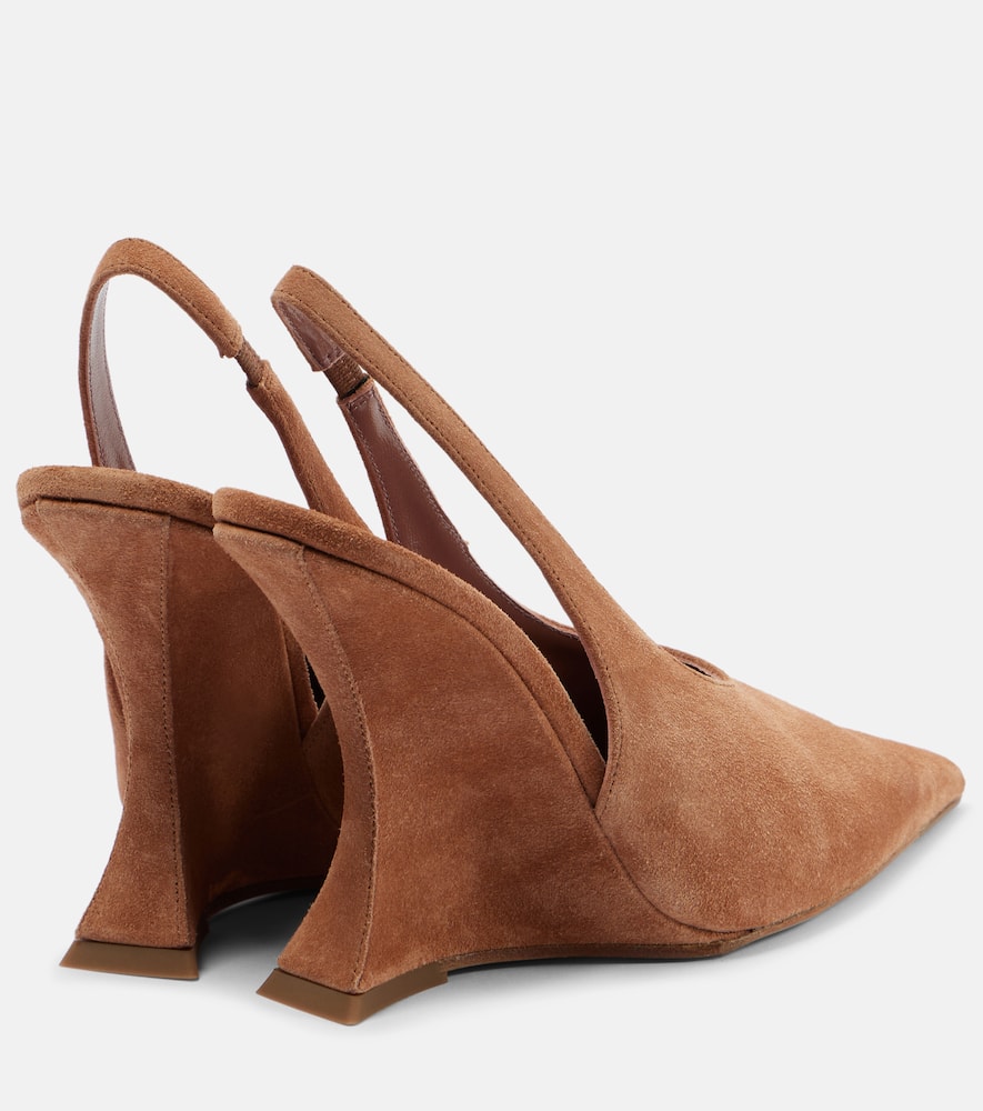 Paris Texas Nina 105 suede slingback pumps