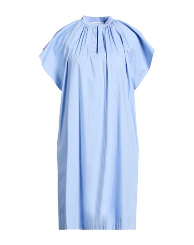 Woman Mini dress Light blue Size 6 Cotton, Polyamide, Synthetic fibers, Elastane