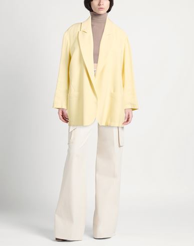 Woman Blazer Pastel yellow Size 10 Viscose, Polyester
