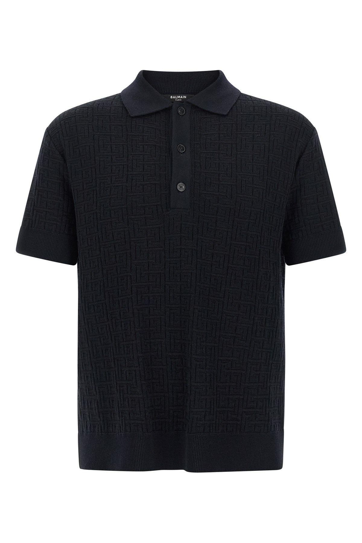 'Monogram' Knit Polo Shirt