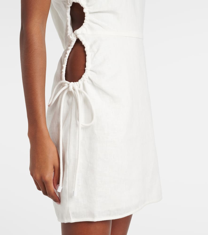 D'Orsay linen minidress