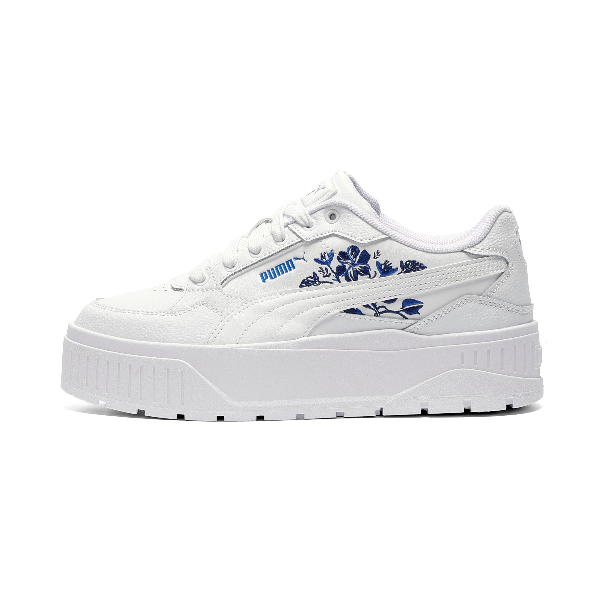 PUMA Karmen II Idol Vintage Flower Women's Platform Sneakers in White