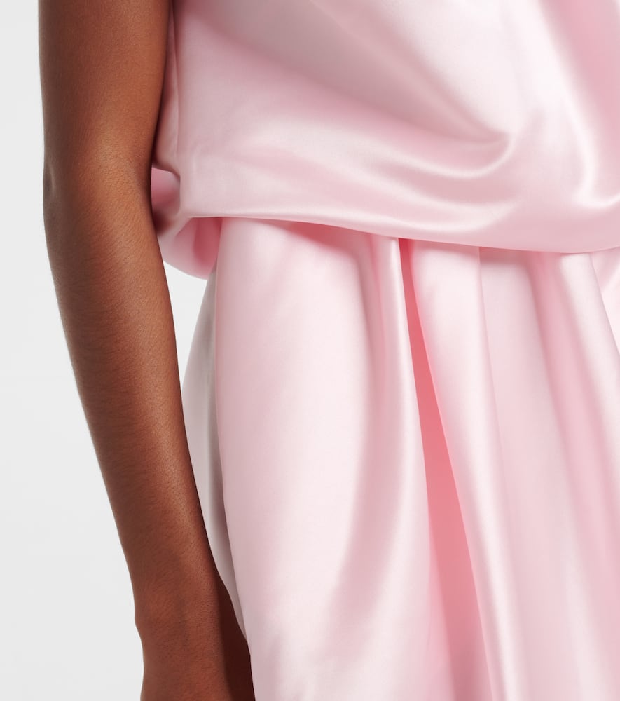 Draped satin top