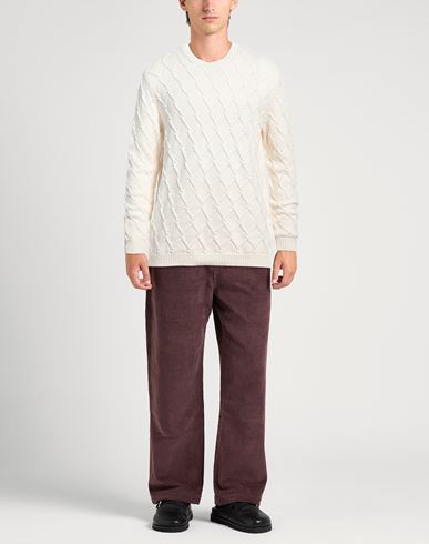 Alpha Studio Man Sweater Off white Size 42 Cotton, Polyamide