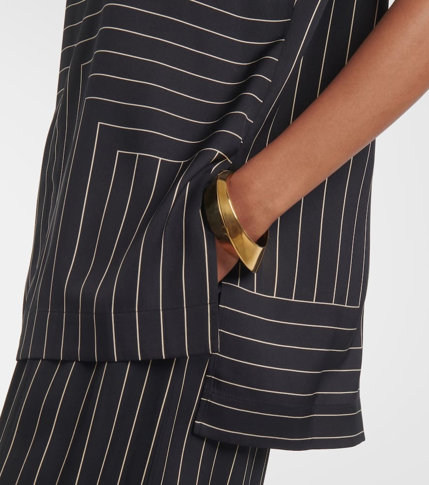 Louison striped silk-blend top
