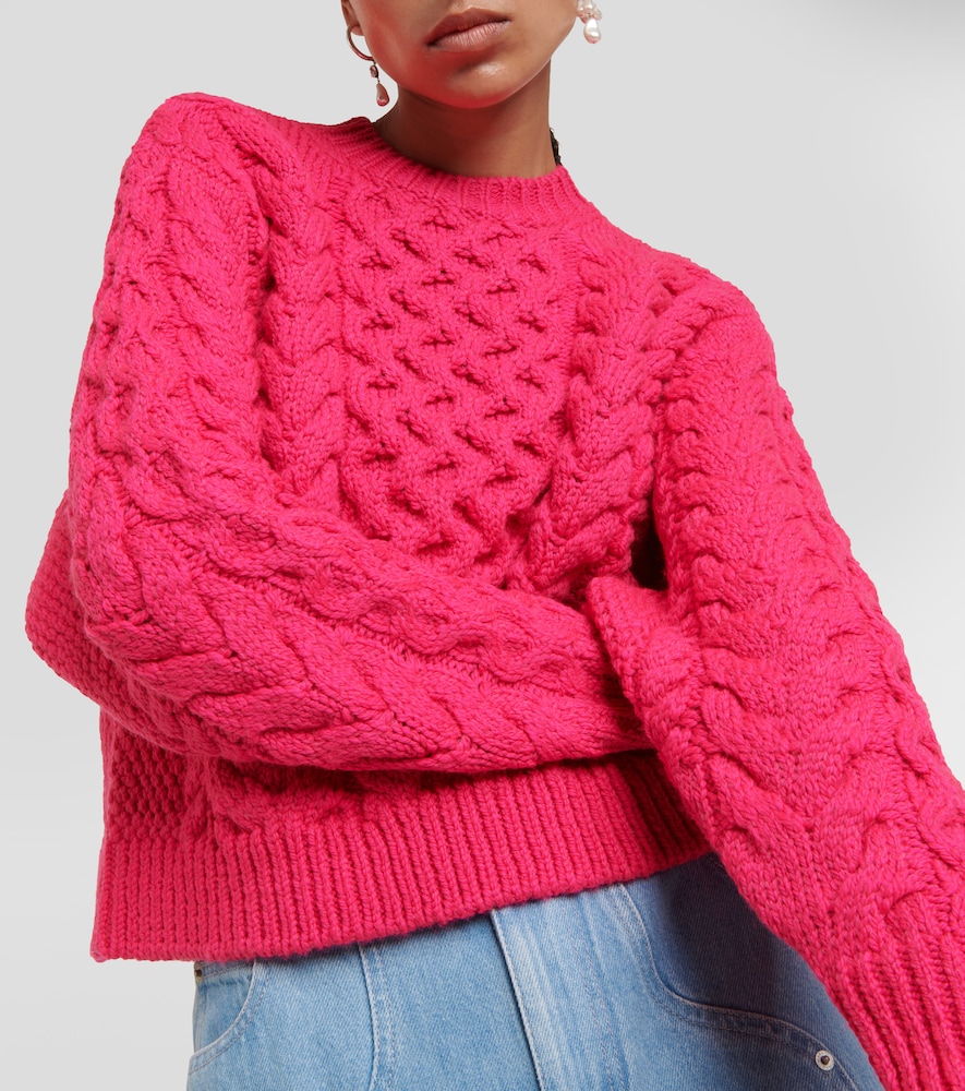 Jake cable-knit wool-blend sweater