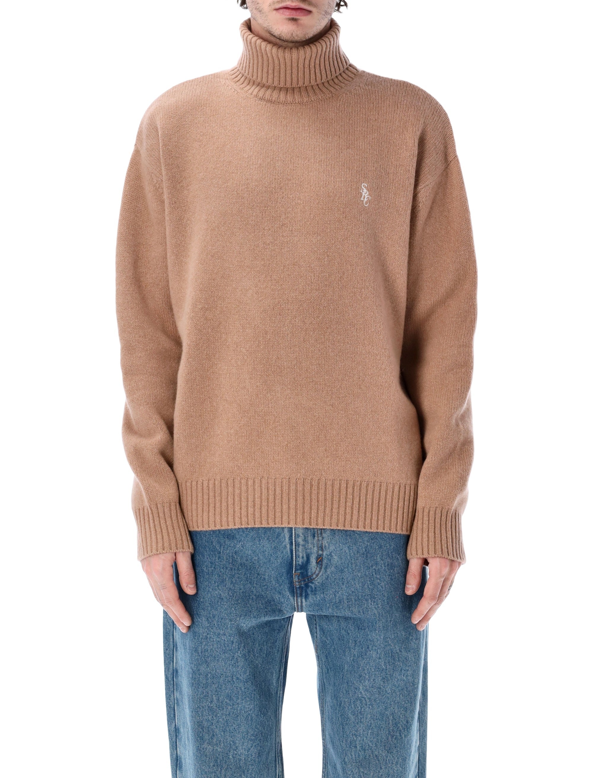 SRC Turtleneck Logo-embroidered Sweater