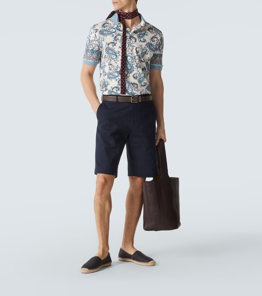 Cotton-blend Bermuda shorts