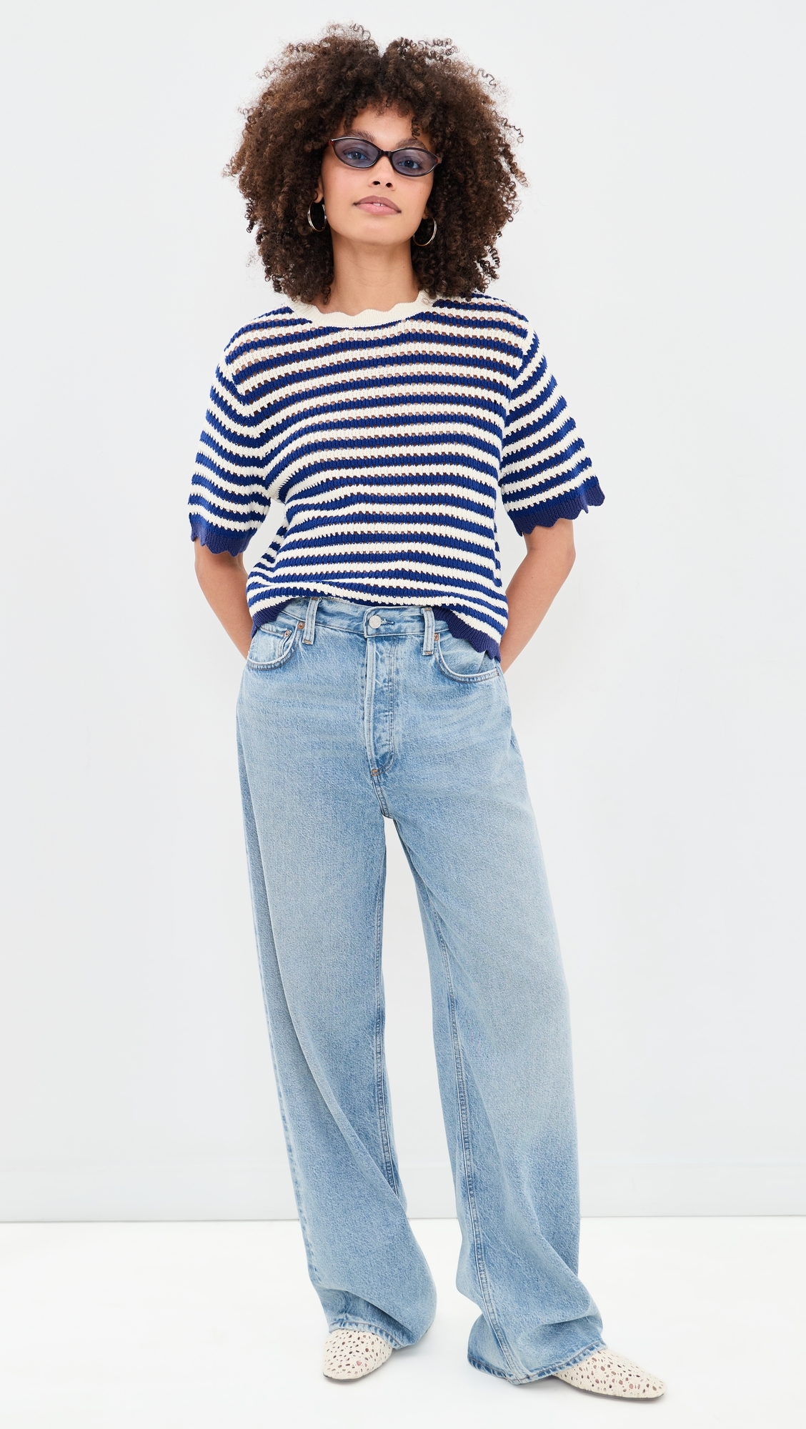 Jules Sweater T-Shirt Nvy w/ Aw Stripe