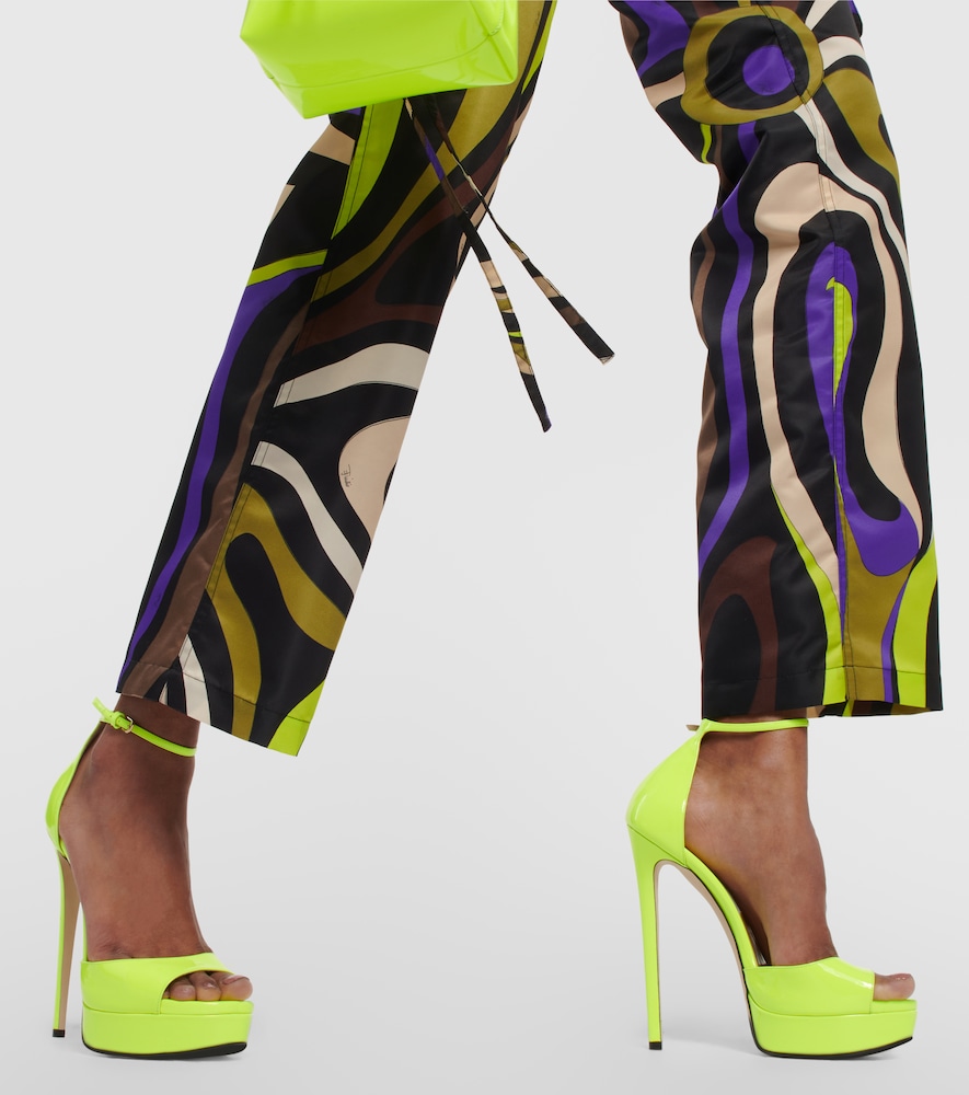 Jimmy Choo Max 150 patent leather platform sandals