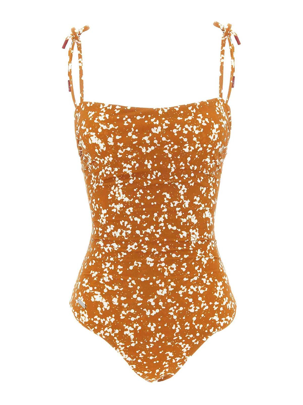 Kiton - one piece swimsuit off shoulder strap