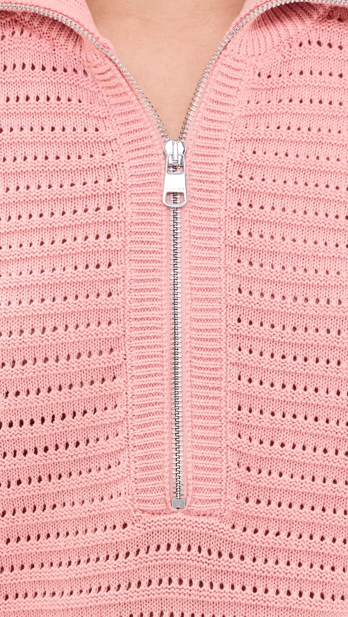 Morwenna Half Zip Knit Pullover Mellow Rose
