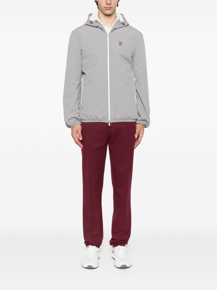 Hooded zip-front jacket - Blue