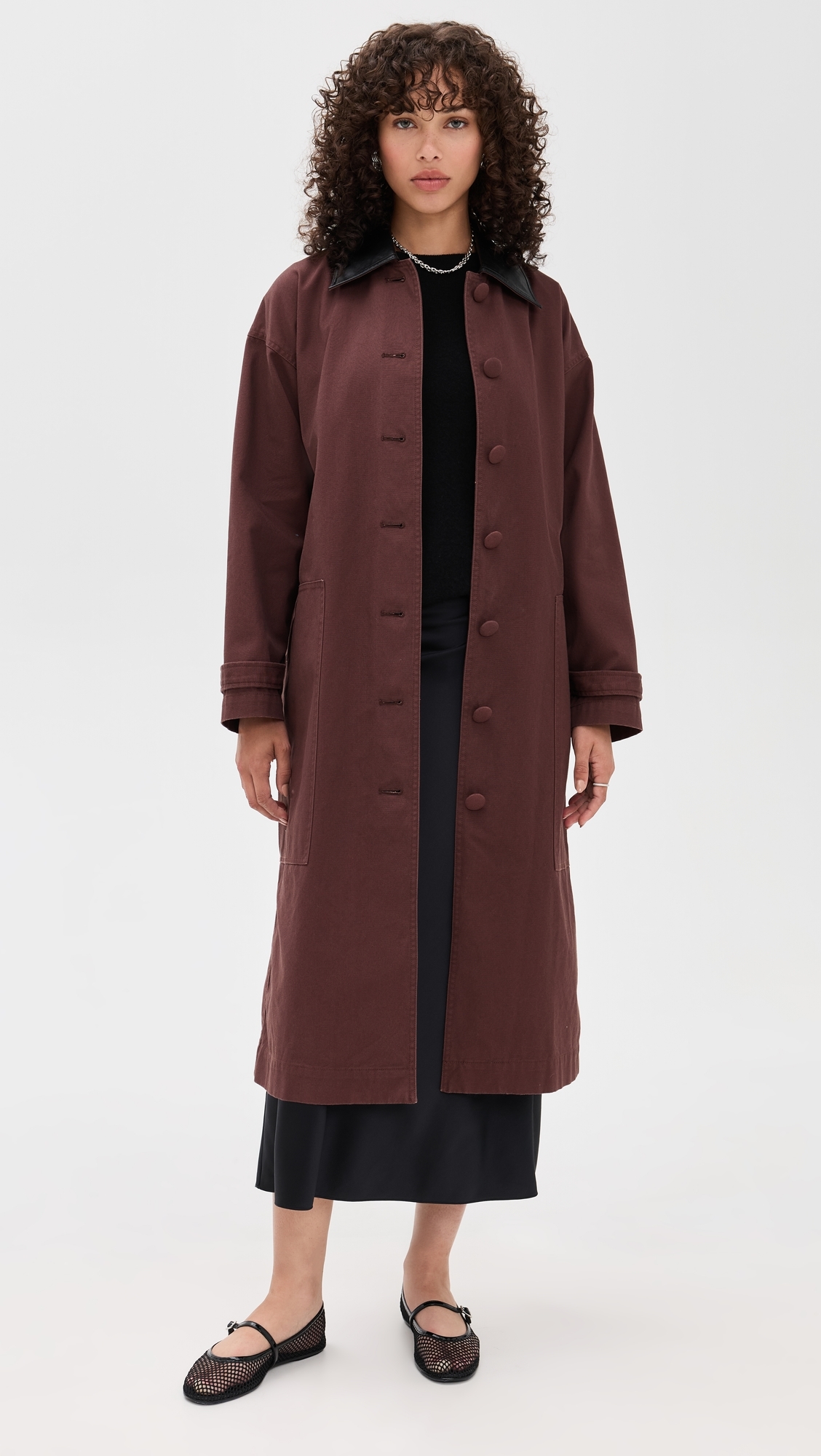 Karla Long Utility Jacket Chocolate