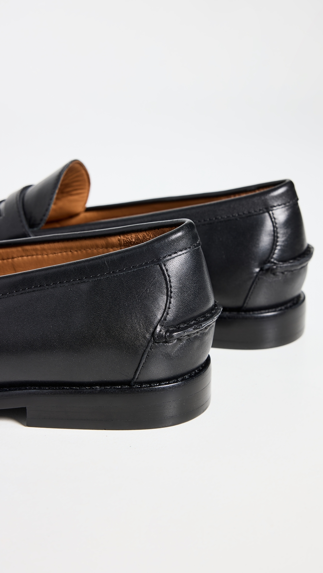 Alston Leather Penny Loafers Black